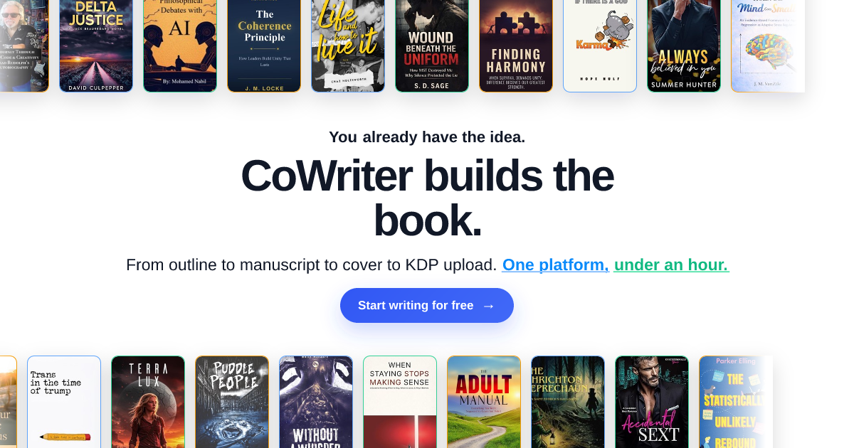 CoWriter - AI Book Writing Platform for Nonfiction Authors